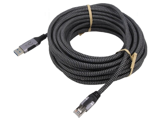 Kabel; USB 3.0; RJ45-stekker,USB-A-stekker; vernikkeld; 5m; 1Gbps Kabel; USB 3.0; RJ45-stekker,USB-A-stekker; vernikkeld; 5m; 1Gbps